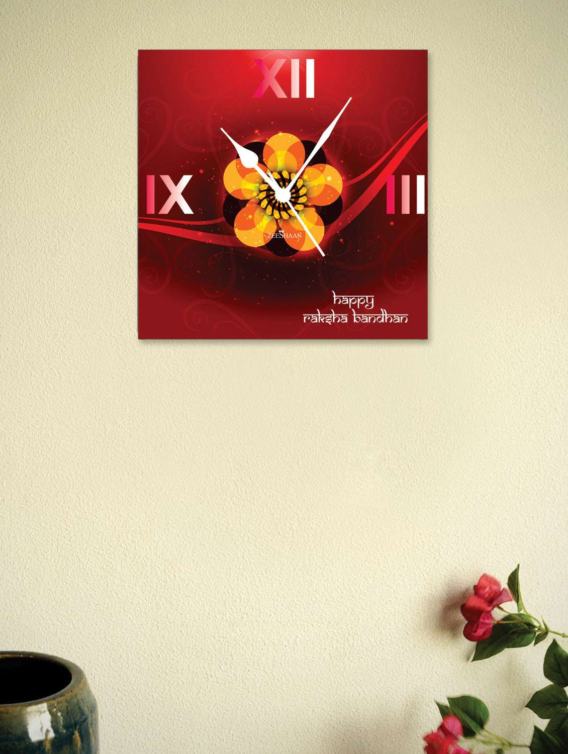 Buy online Happy Raksha Bandhan Wall Clock from Clocks for Unisex by