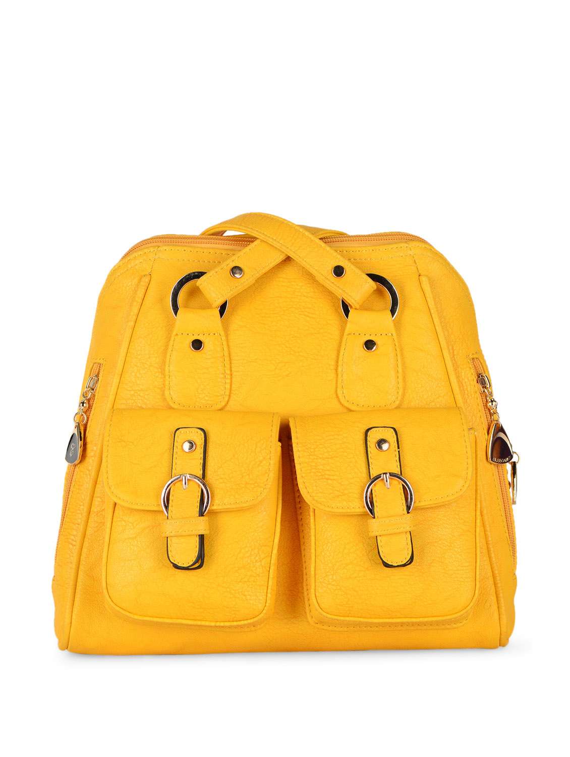 Buy online Yellow Handbag Cum Backpack from bags for Women by