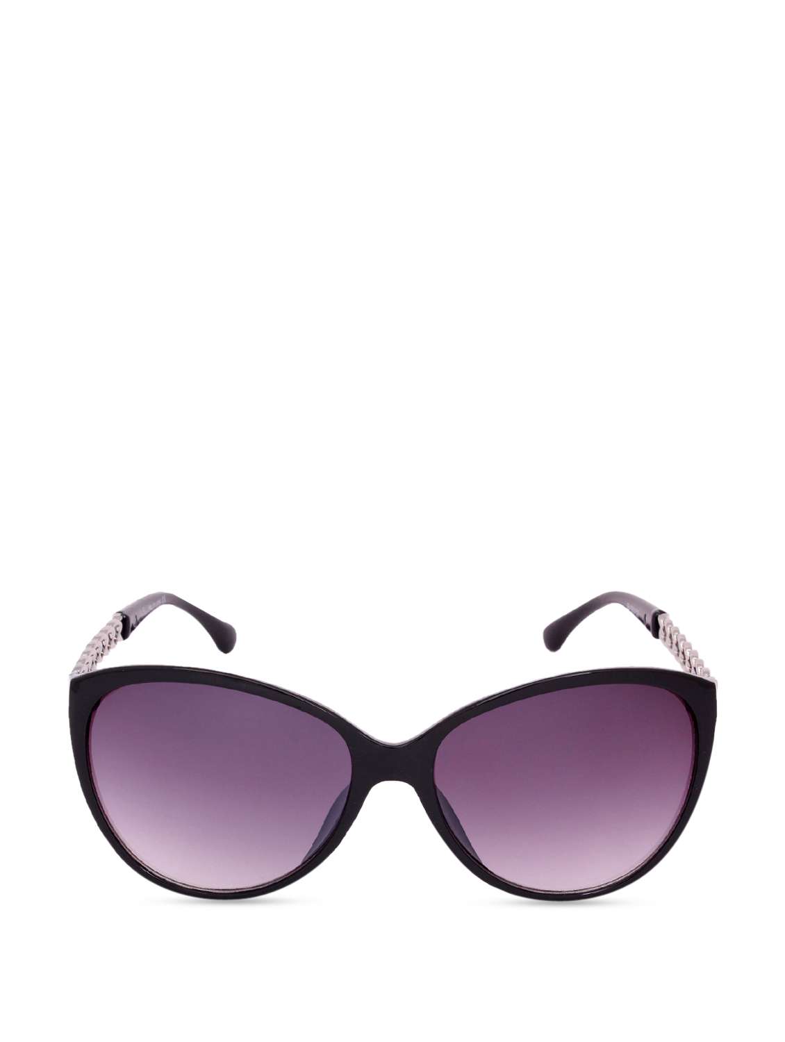 cat eye sunglasses- black & silver