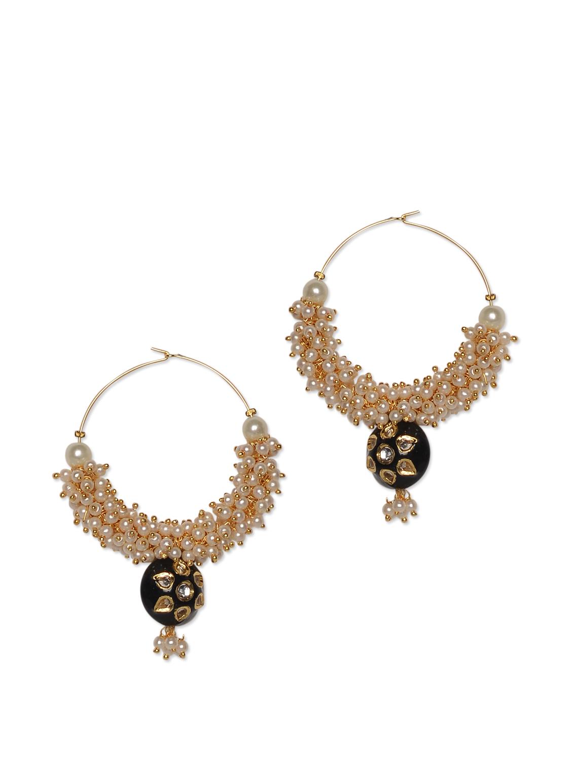 gold metal alloy chandbali earring