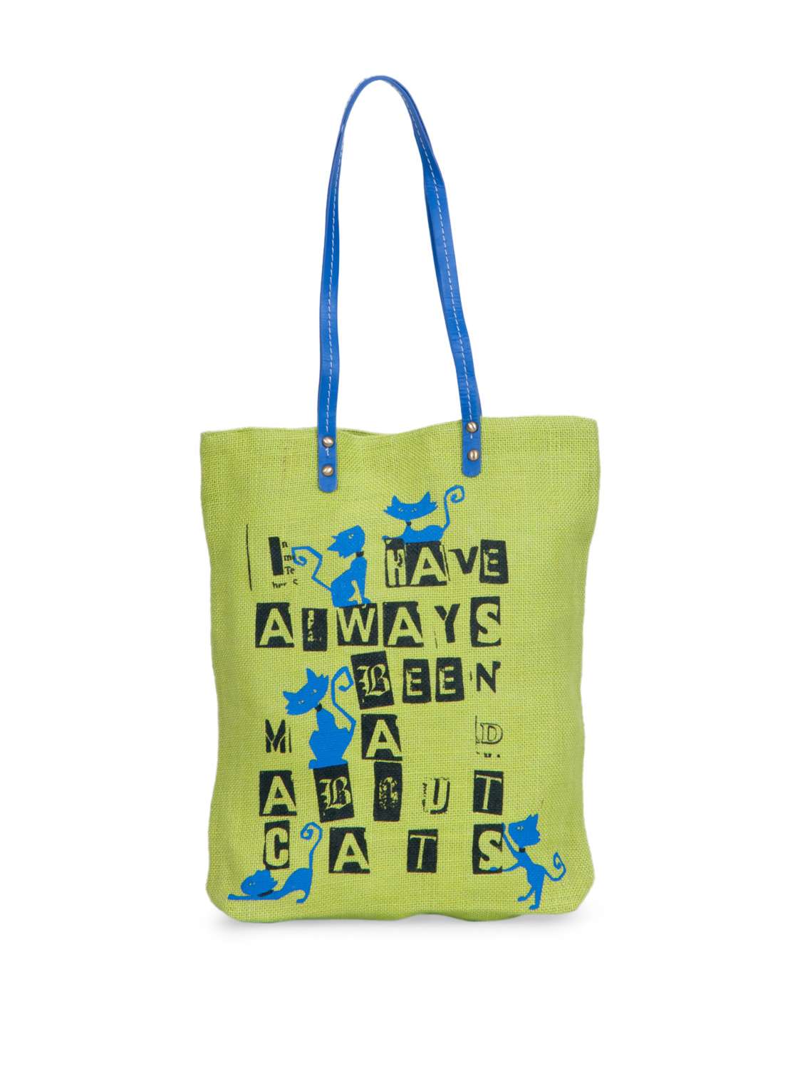 trendy green jute tote