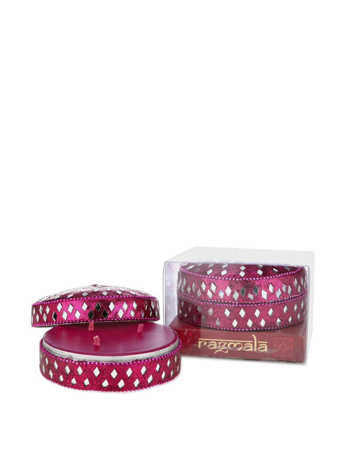 beaded lalitha pink scented candle
