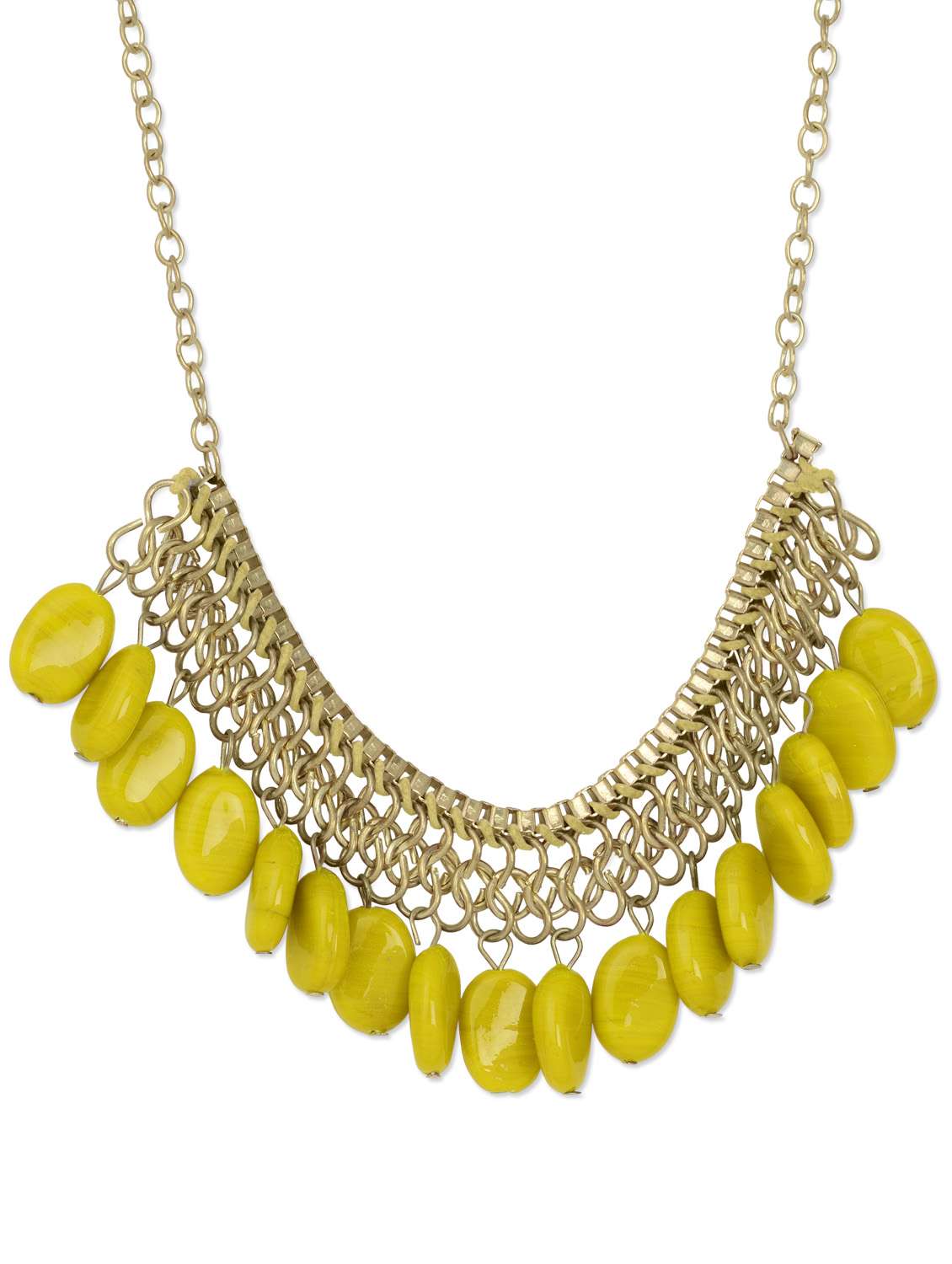 yellow stone round neckpiece
