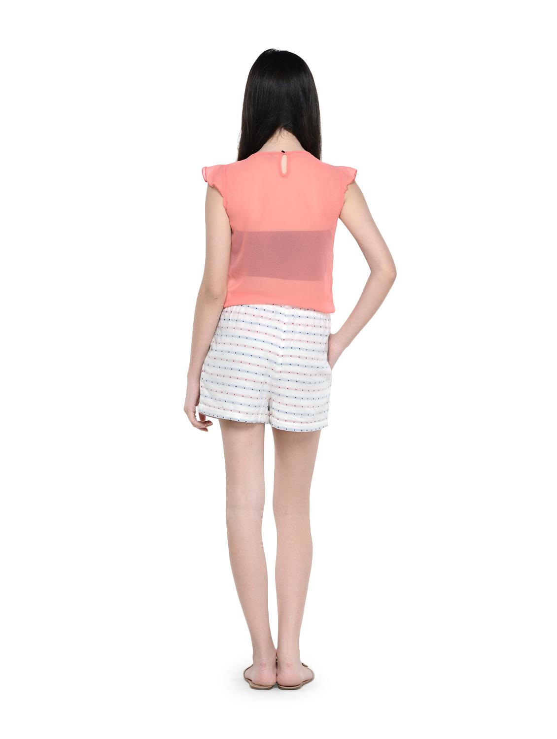 dots and stripes white regular shorts - 893595 - Standard Image - 3