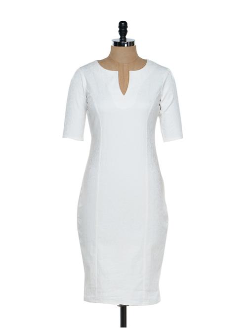 Pristine White Midi Dress - Femella