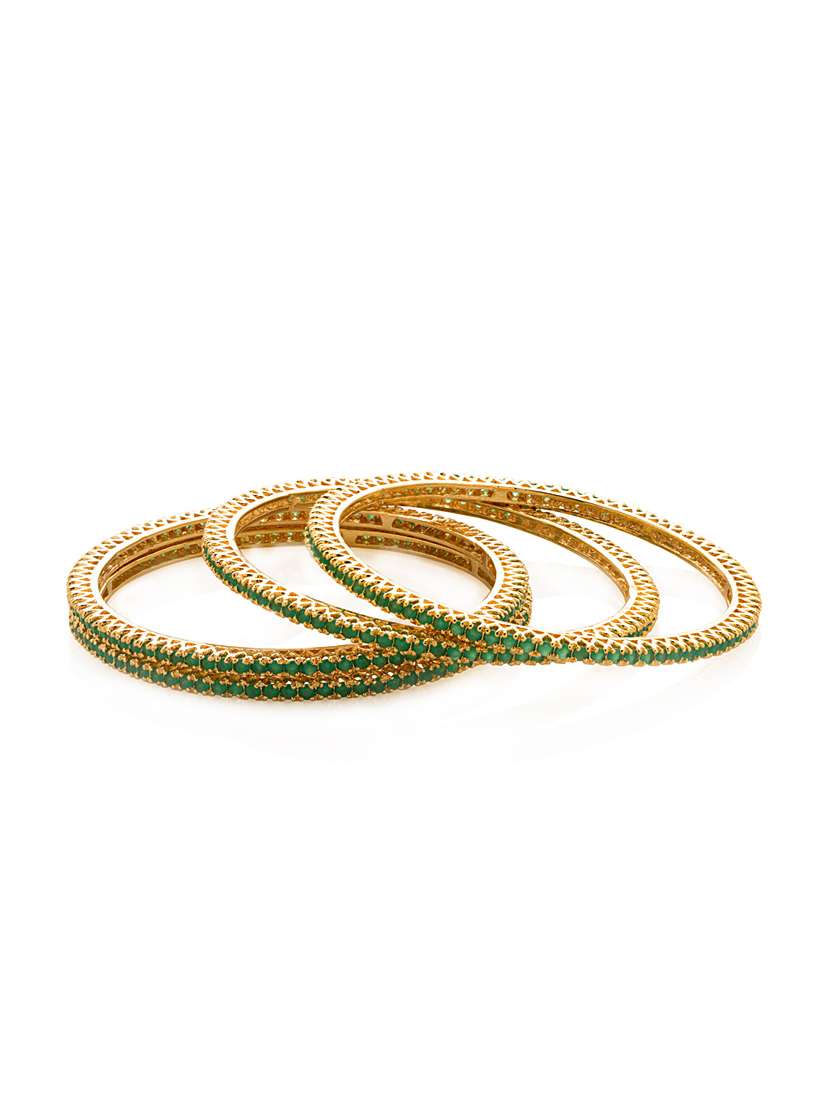 emerald studded classic bangles
