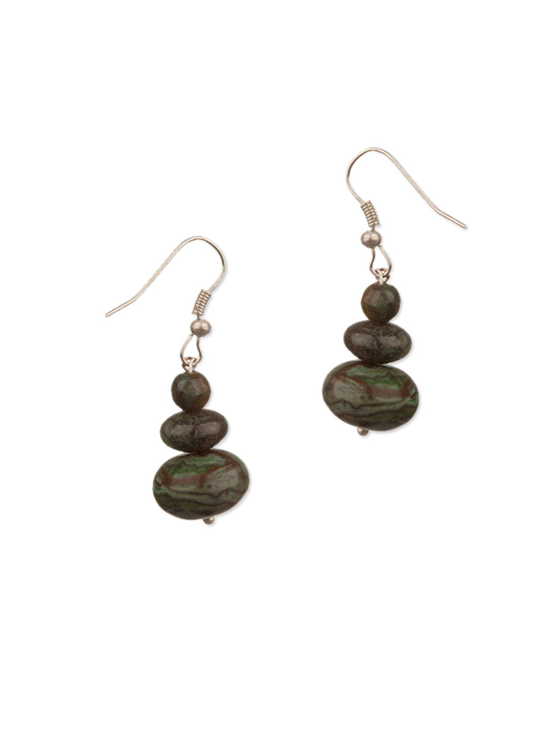 Stylish Forest Jasper Earrings