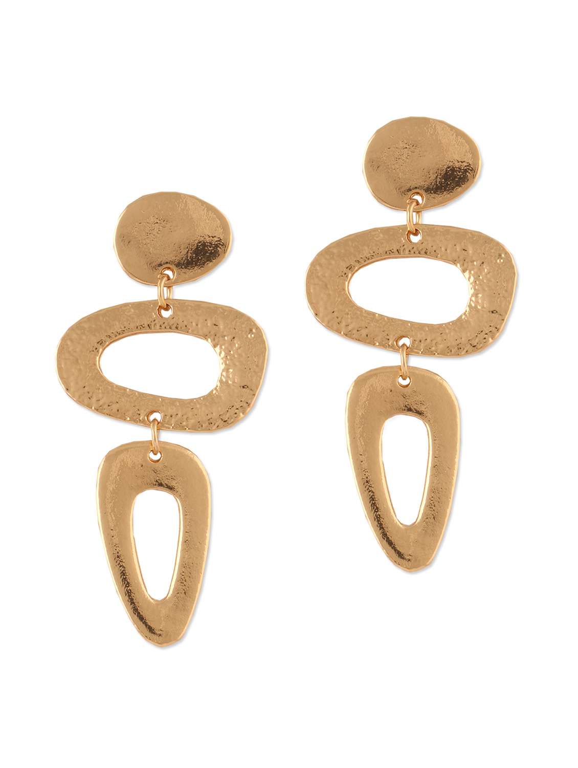 beautiful gold long earrings
