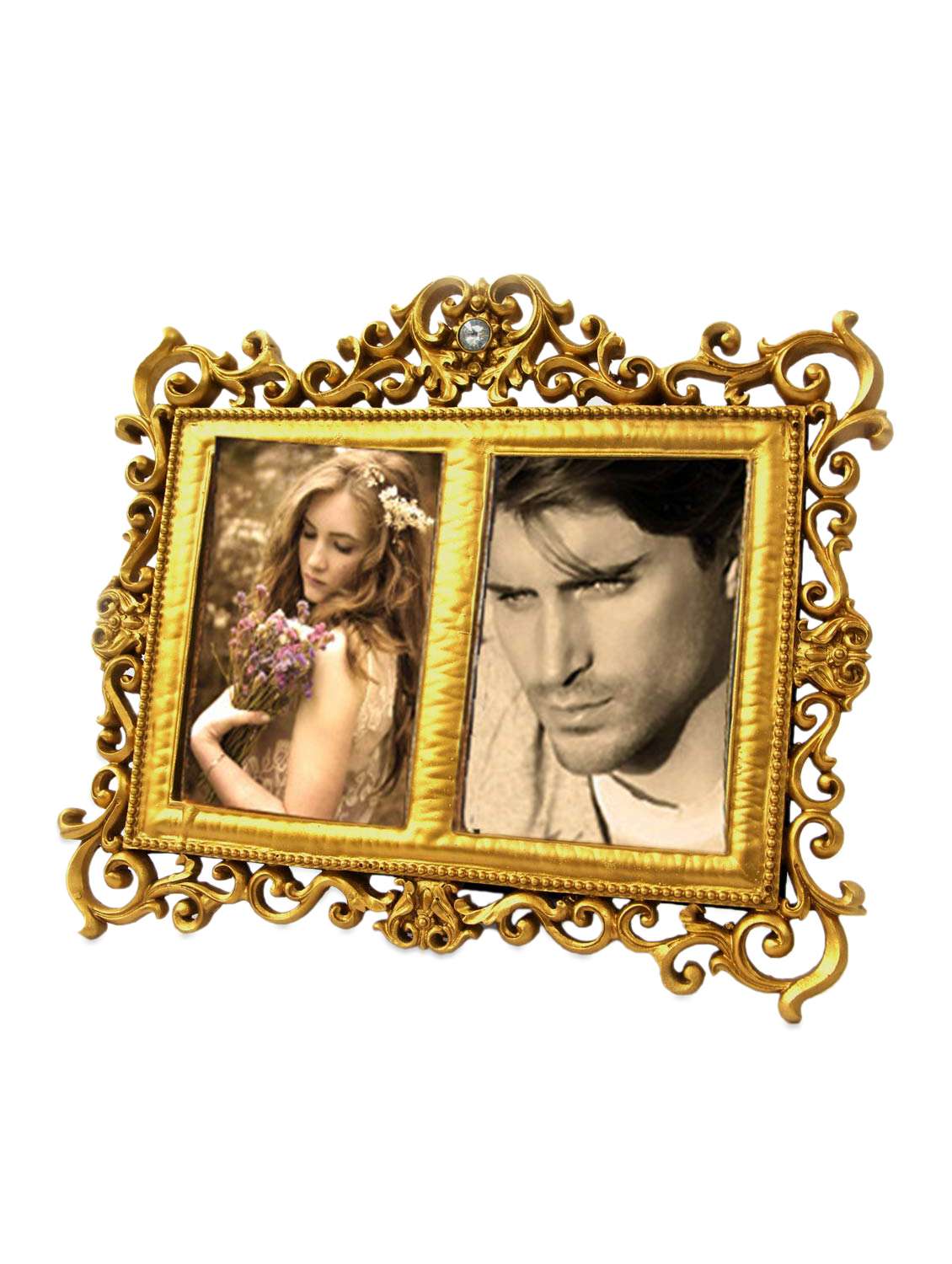 home decor antique twin photo frame