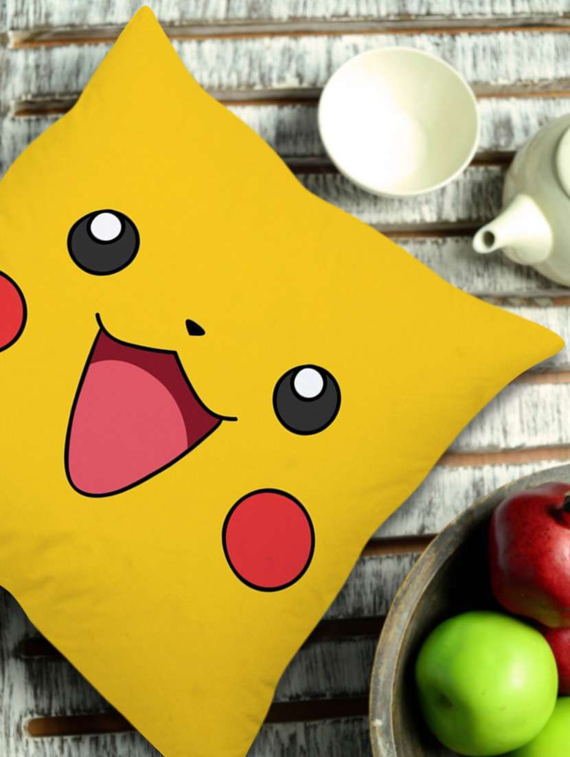 pikachu face cushion cover