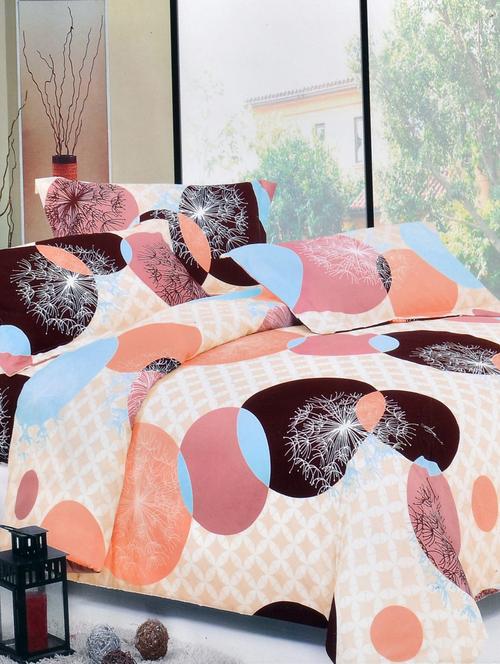 Multi-coloured Double Bedsheet With Two Pillow Cover -  Frábær - 937610
