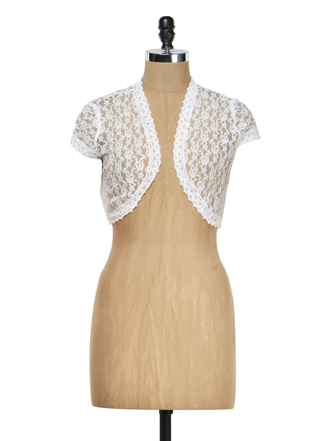 Buy online White Lace Shrug from Capes & Shrugs for Women by Meee! for