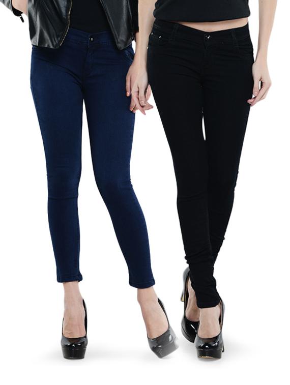 Combo Of Black And Navy Blue Jeans - Dashy Club
