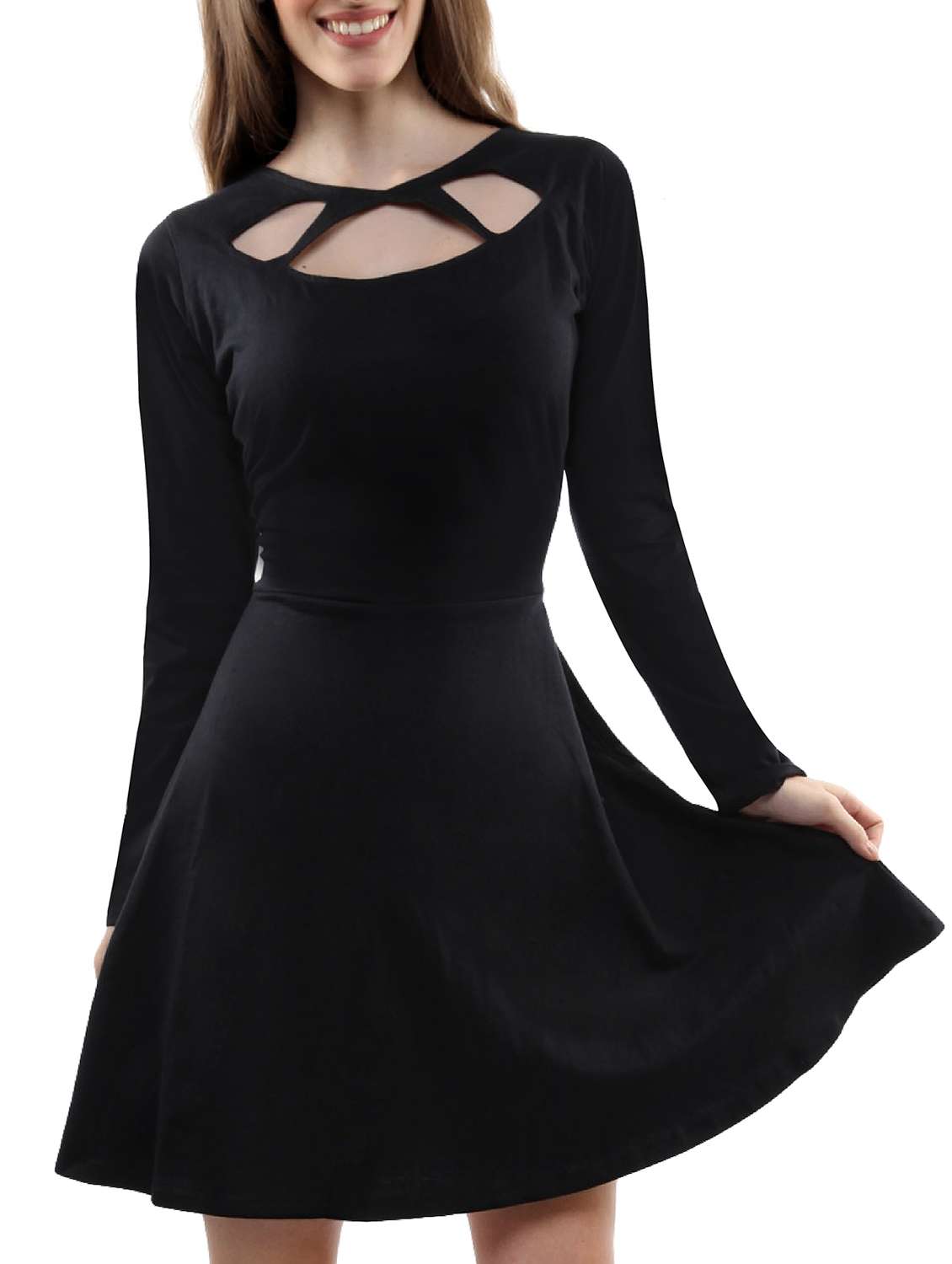 cutout detail skater dress