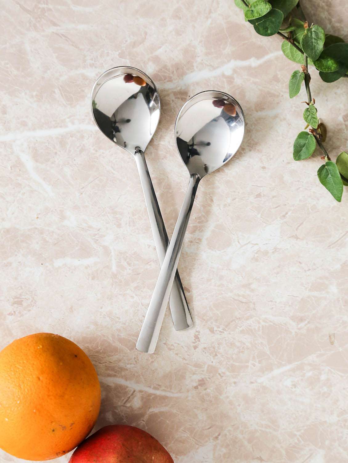 stainless steel soup spoon set of 12