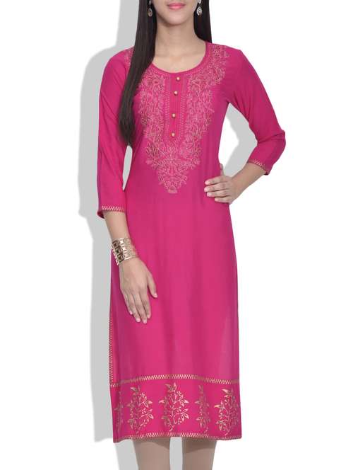 women's straight kurta - 9613987 - Standard Image - 0