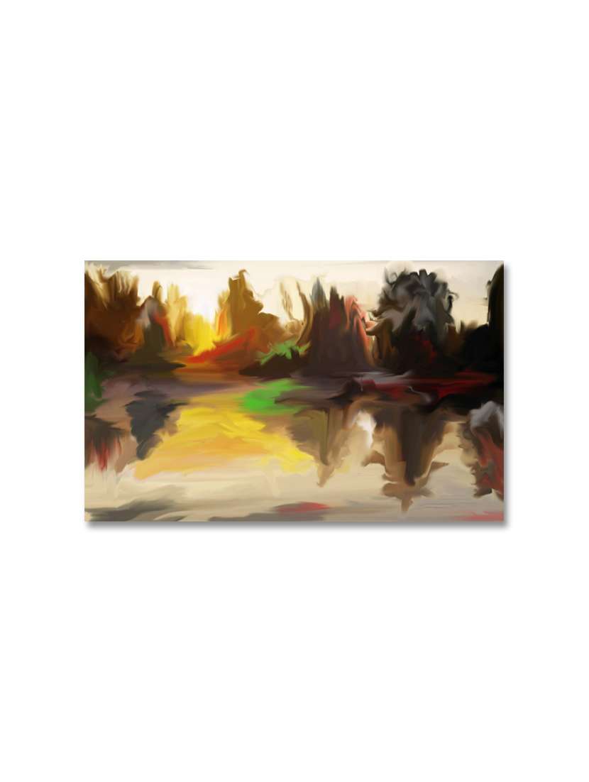 multicolour abstract printed canvas painting