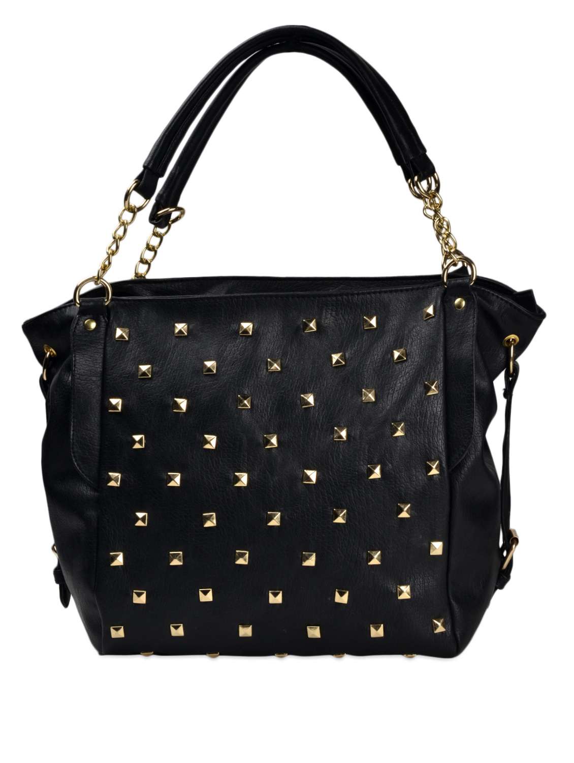 black leatherette handbag