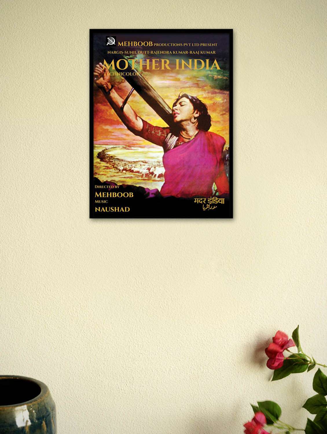 mother india movie framed poster