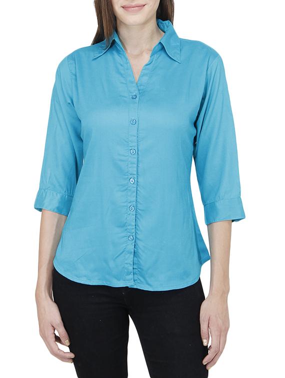 light blue rayon shirt