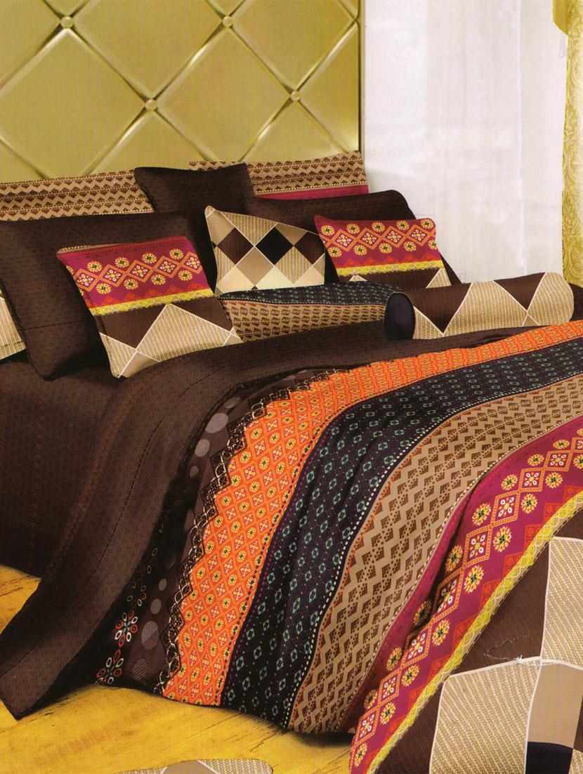Beautifully Printed Multicolored Bed Linen With Pillow Covers - Skap
