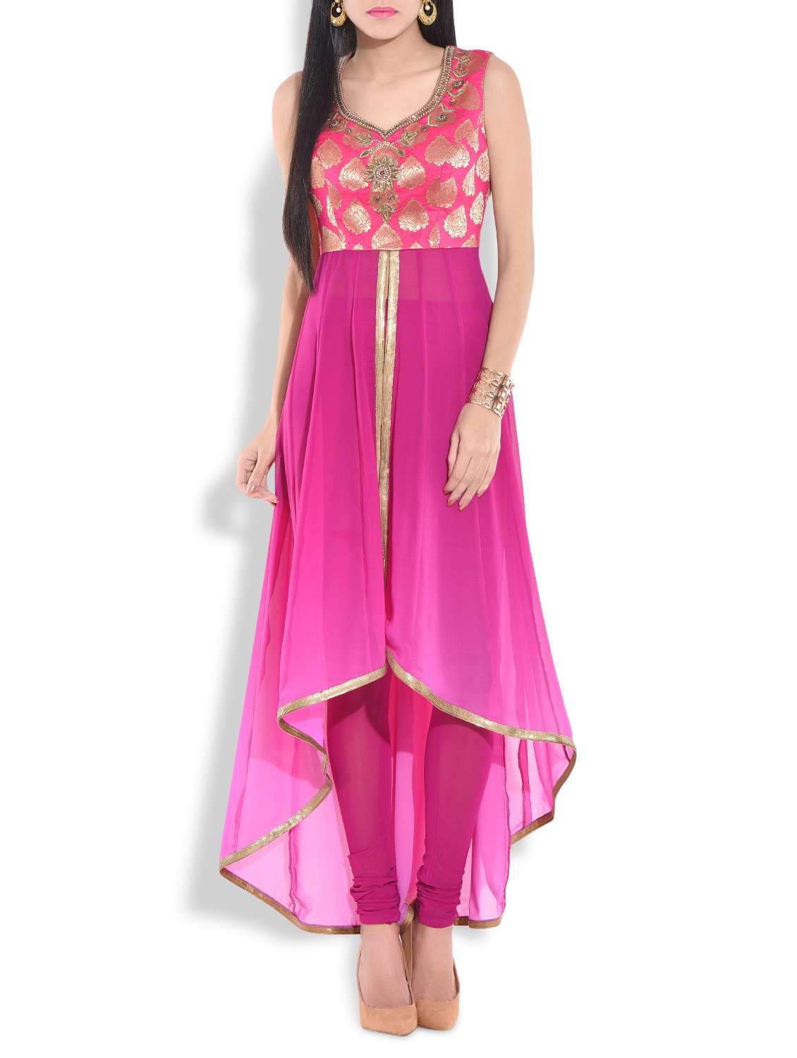 Indo Western Limeroad Western Dresses Buy Online Fuschia