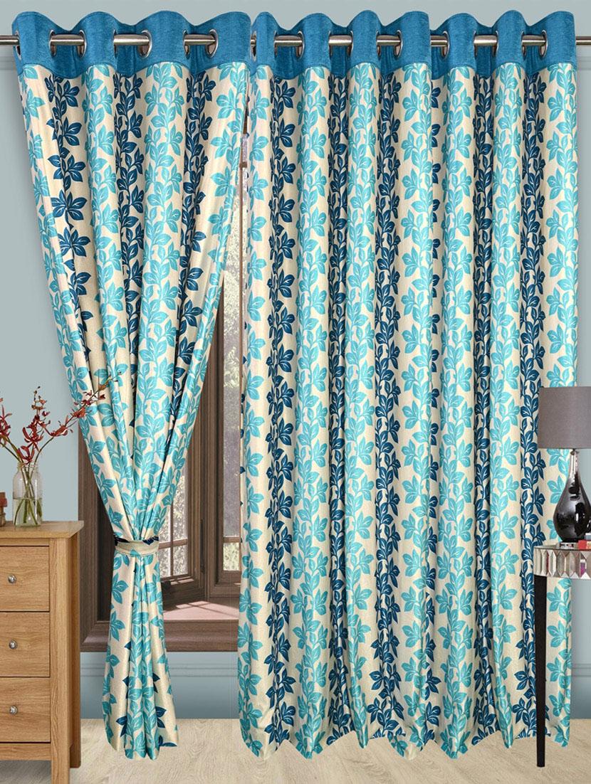 aqua printed curtain - 971700 -  Zoom Image - 0