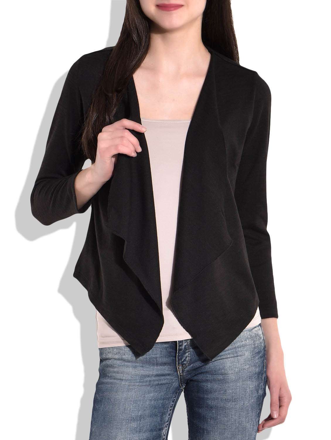 black waterfall shrug