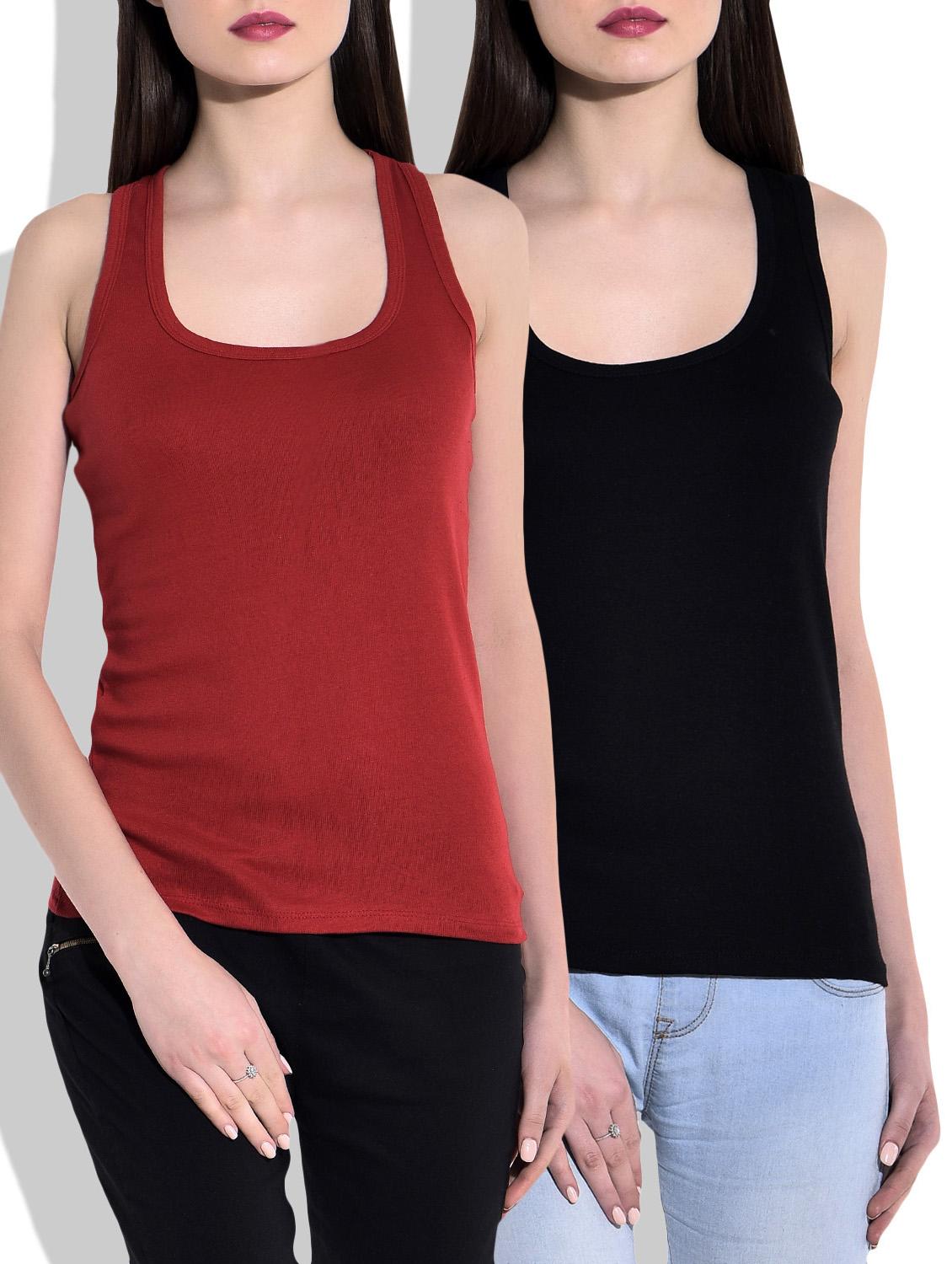 set of 2 multi colored cotton camisole - 9721804 - Zoom Image - 0