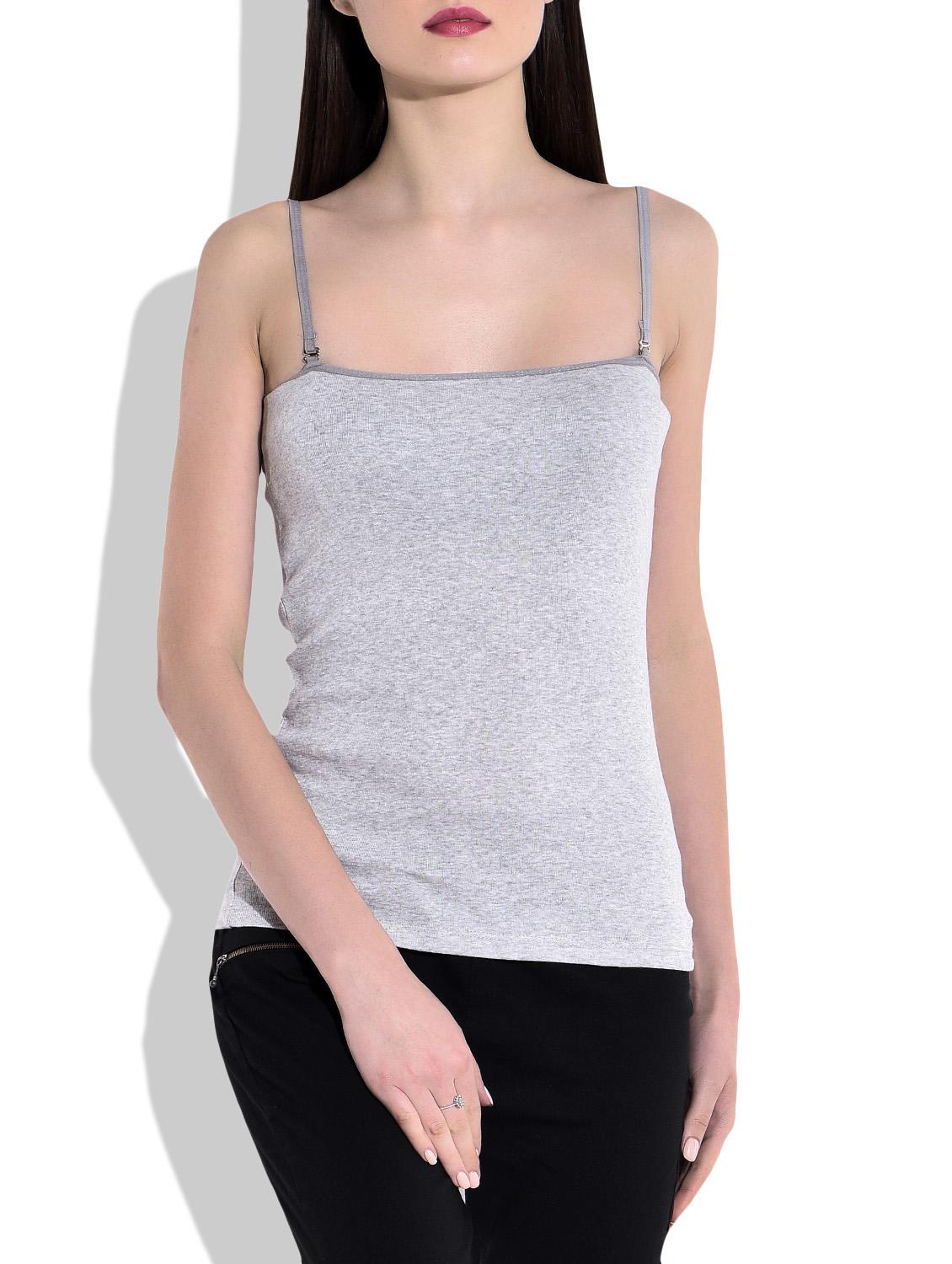 detachable strap solid camisole - 9721810 - Zoom Image - 0