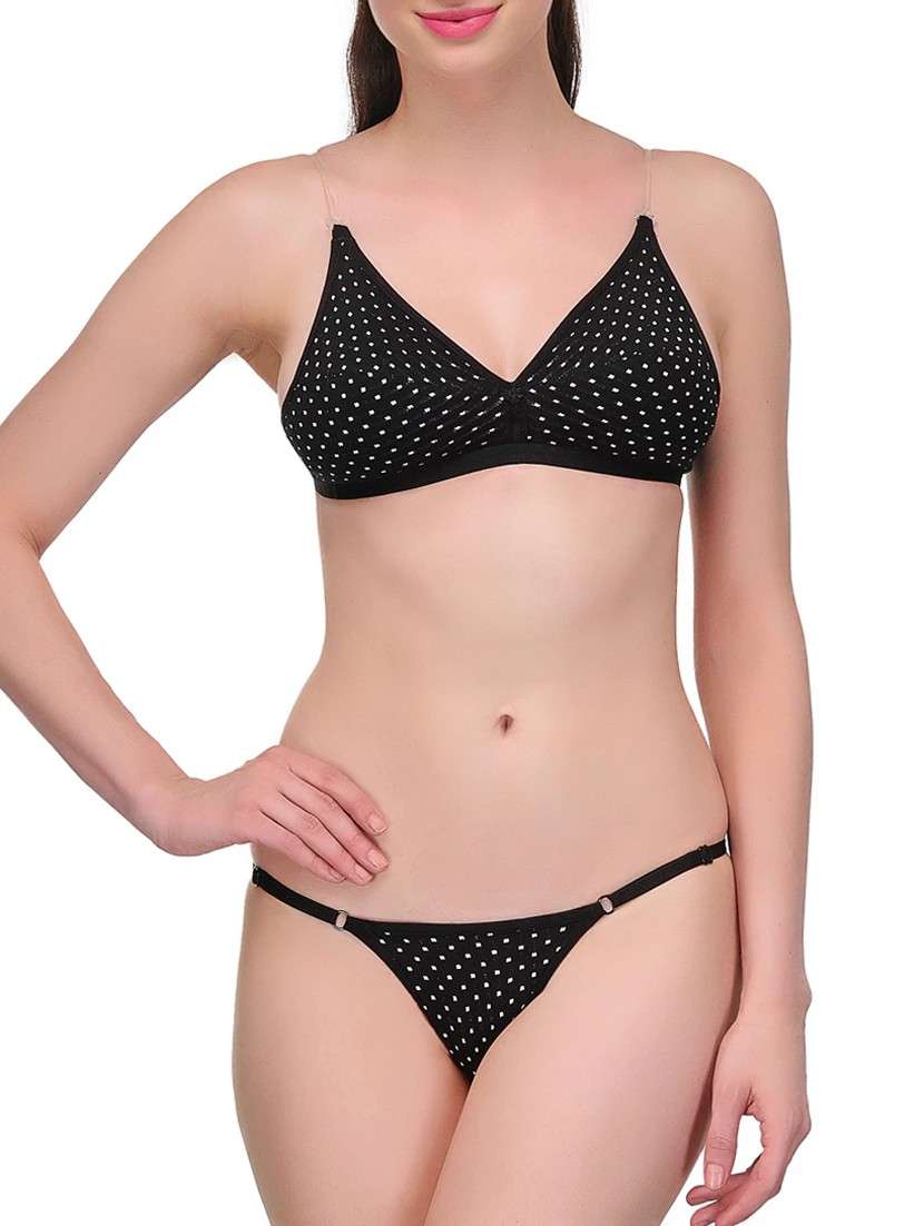 black cotton bikini 