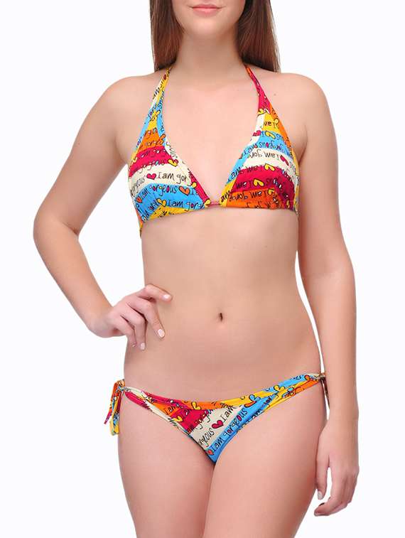 yellow Cotton Bikini Set