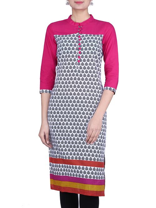printed straight  kurta - 9781917 -  Standard Image - 0