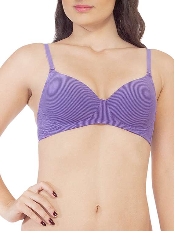 purple cotton t-shirt bra