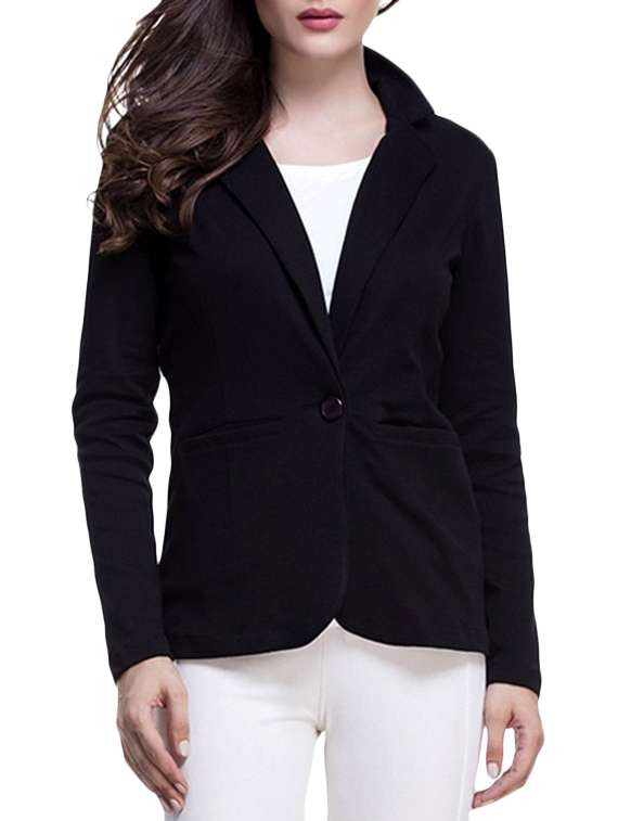 black cotton blazer