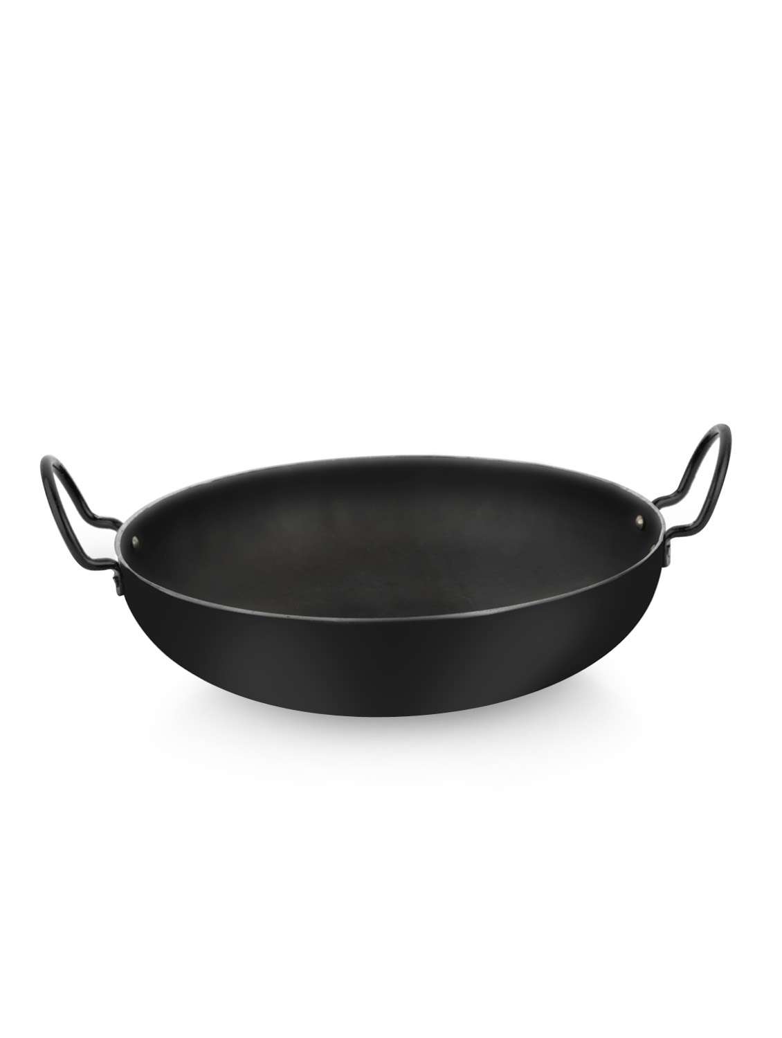 black color iron frying  kadai