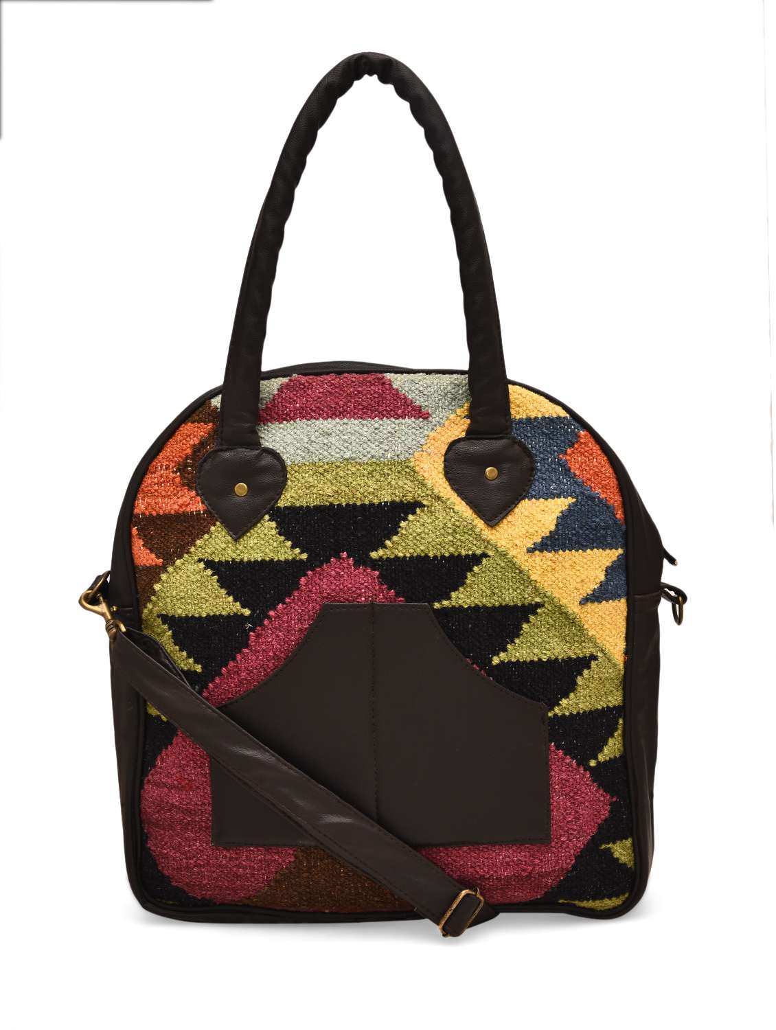Buy online Multicolored Handwoven Jacquard Cross Body Kilim Bag from
