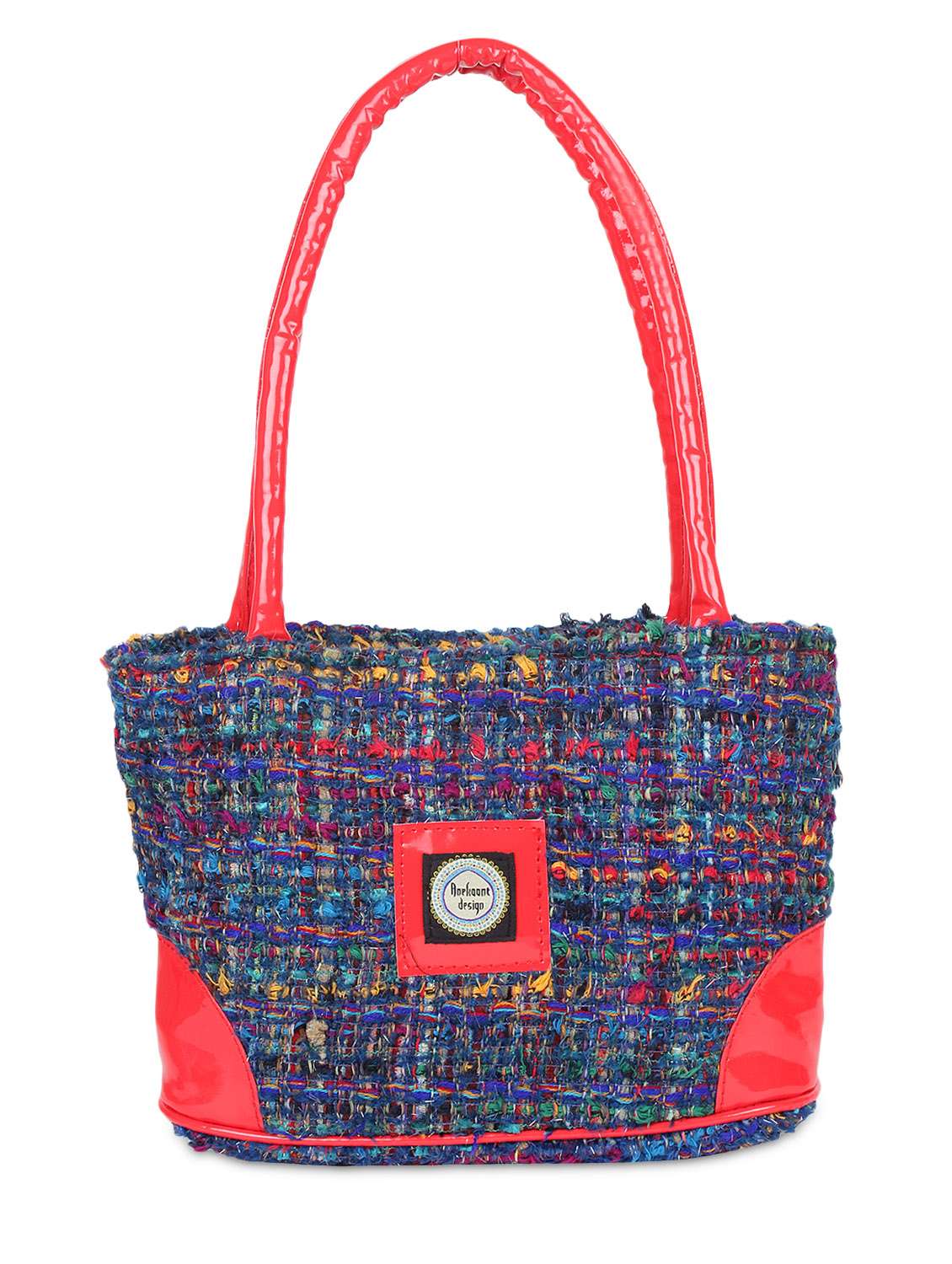 multi colored cotton handbag
