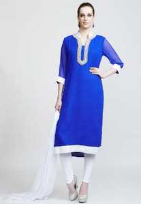 Buy online Jomso Blue Casual Salwar Kameez from Suits Dress