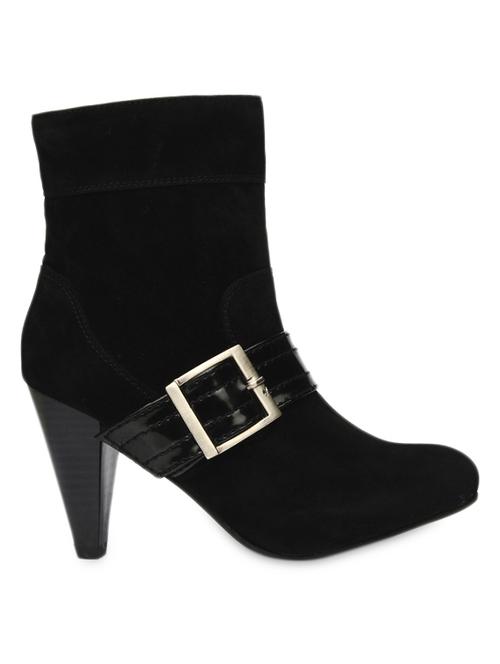 Black Boots With Black Strap & Buckle - Bruno Manetti
