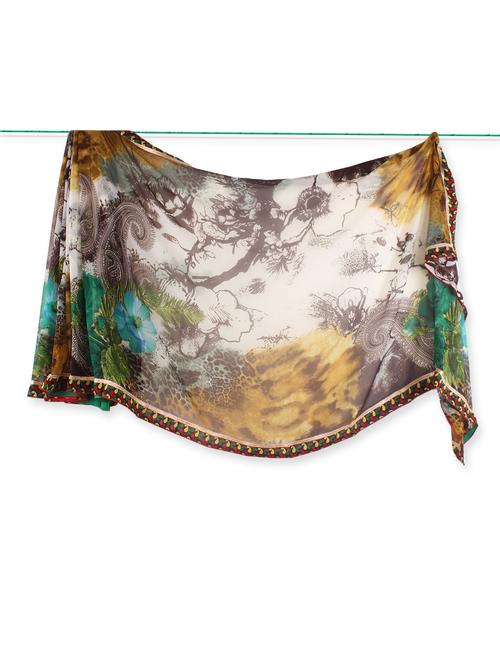 Floral & Paisley Print Georgette Saree - Saraswati