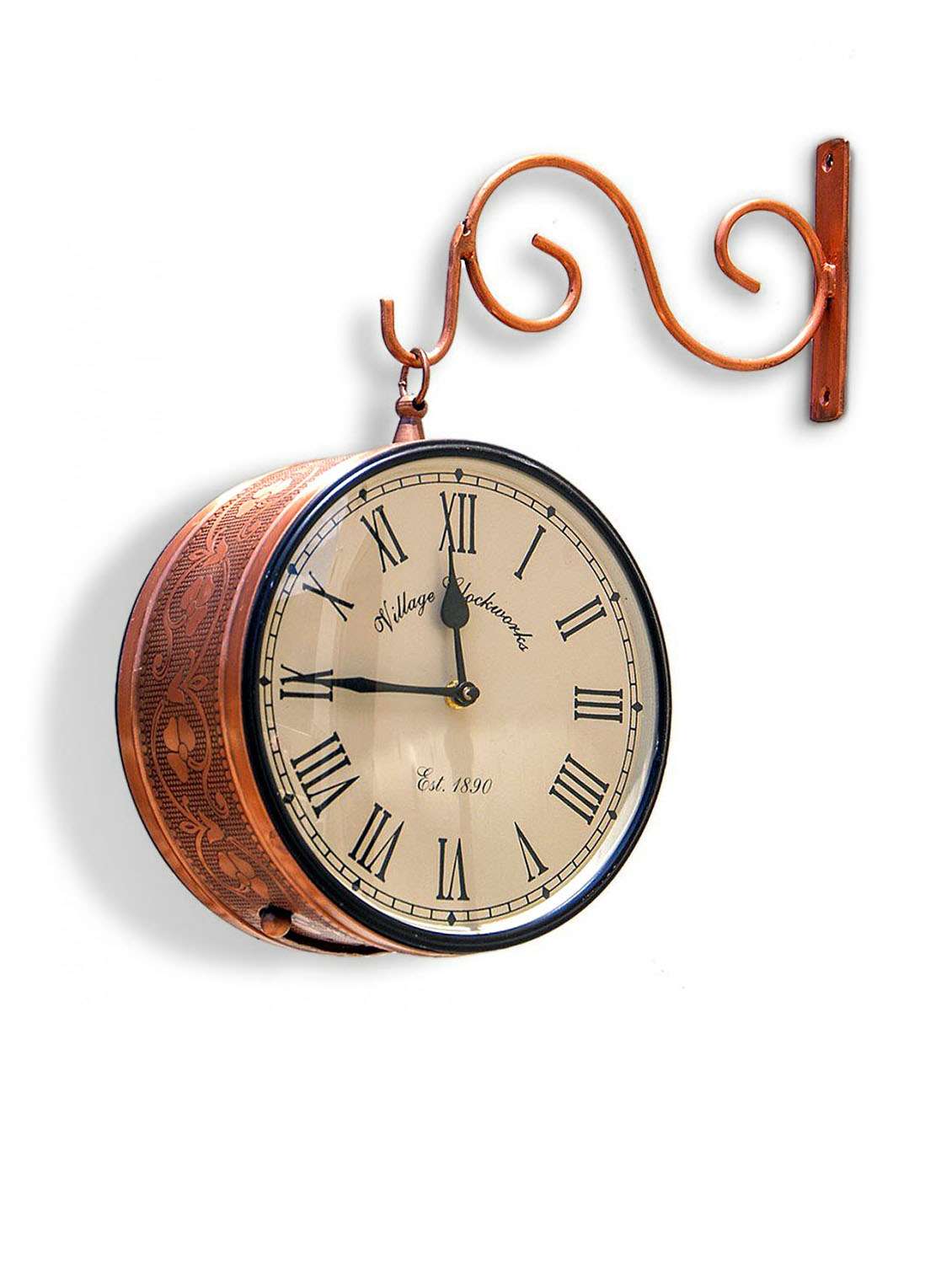 RoyalsCart Double Sided Railway Station/Platform Analog Wall Clock ( Height 6 )