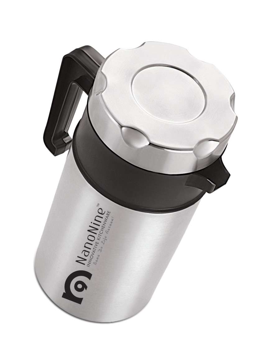 nanonine s.s. insulated tea flask, 700ml, silver