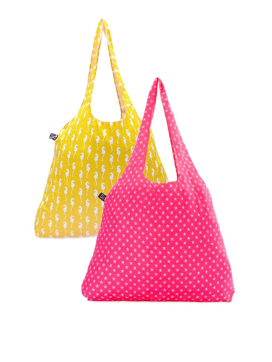 sea horse and star printed hand bags