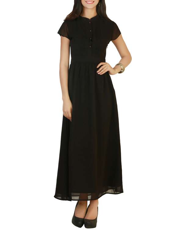 black georgette dress