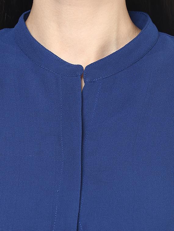 the vanca royal blue georgette top with butterfly sleeves - 9932778 - Standard Image - 3