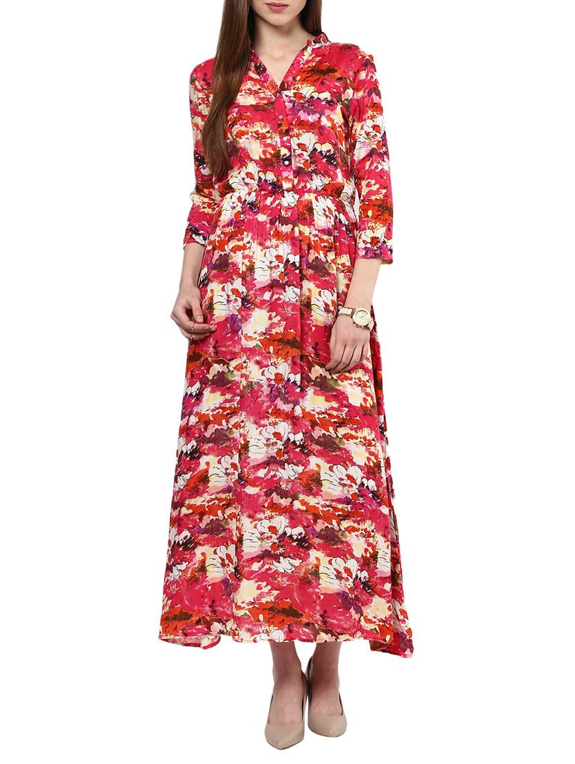 the vanca red floral print maxi dress - 9932810 -  Zoom Image - 0