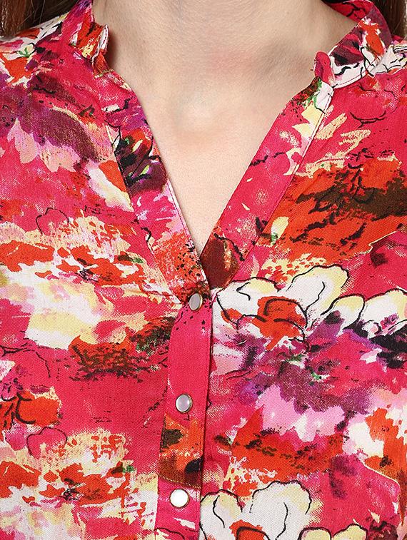 the vanca red floral print maxi dress - 9932810 - Standard Image - 3