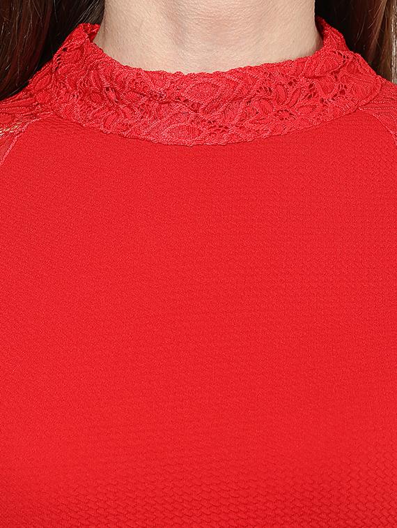 the vanca fiery red lace bodycon dress - 9932813 - Standard Image - 3