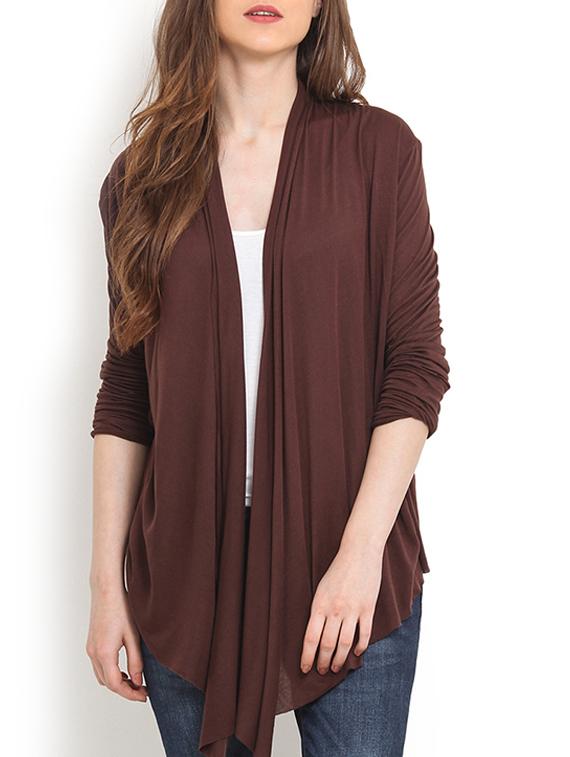 brown viscose shrug - 9947724 - Zoom Image - 0